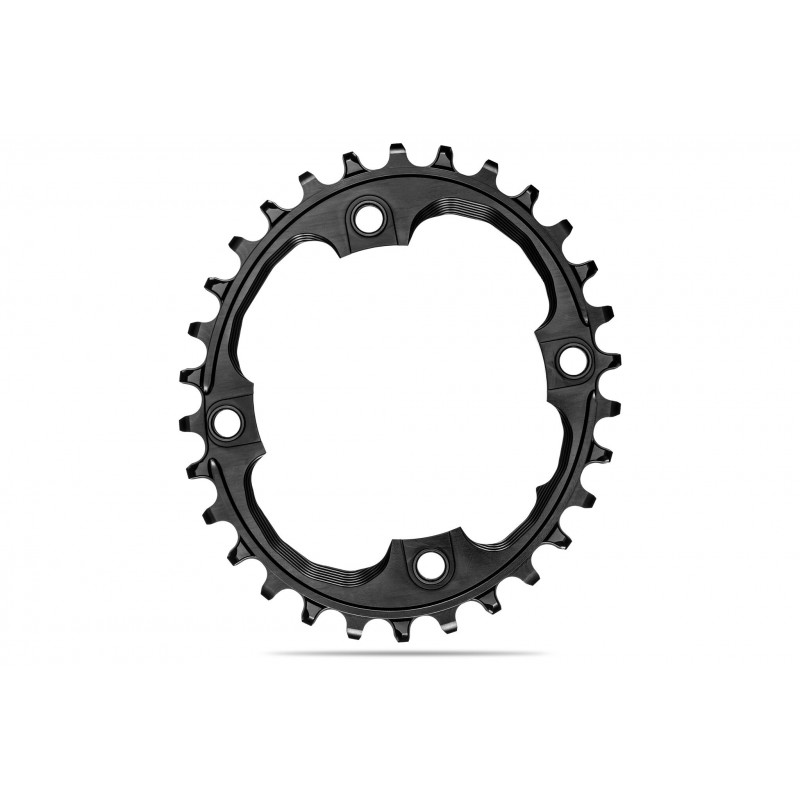 absoluteBLACK, Kettenblatt, OVAL, MTB, für Sram 94/4 N/W, integriertes Gewinde, BLACK only - nur SCHWARZ, 32 Zähne