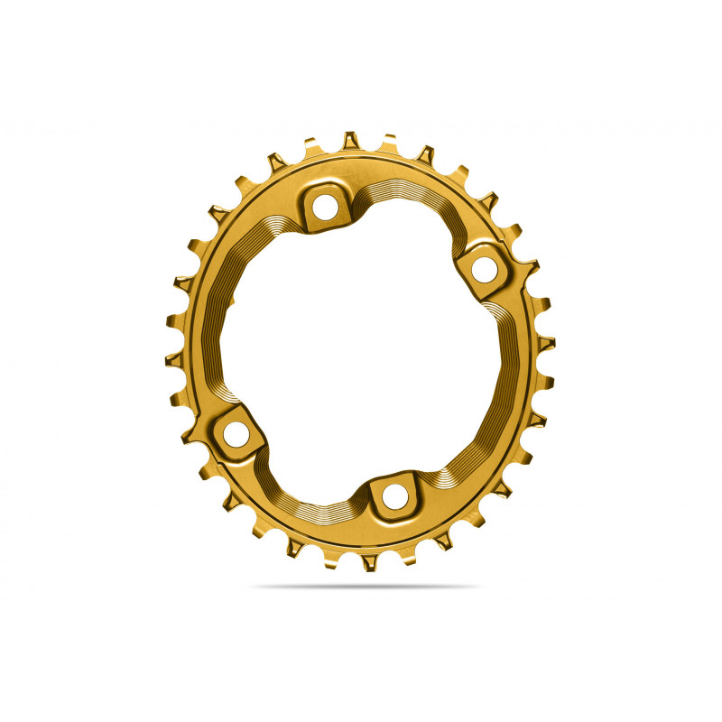absoluteBLACK, Kettenblatt, OVAL, MTB, für Shimano XT M8000/MT700 , assysmetrischer Spider, N/W, GOLD, 30 Zähne