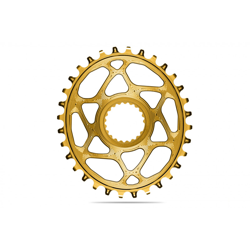 absoluteBLACK, Kettenblatt, OVAL, MTB, für Shimano, DIRECT MOUNT, kompatibel mit HG+ 12-fach Kette, GOLD, 28 Zähne