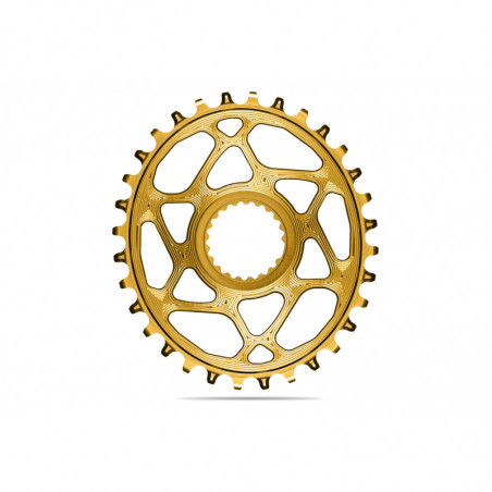 absoluteBLACK, Kettenblatt, OVAL, MTB, für Shimano, DIRECT MOUNT, kompatibel mit HG+ 12-fach Kette, GOLD, 30 Zähne