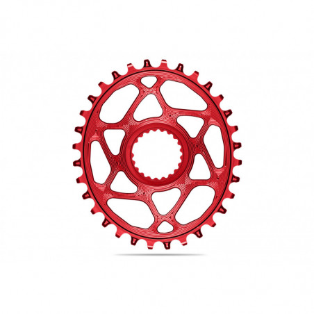 absoluteBLACK, Kettenblatt, OVAL, MTB, für Shimano, DIRECT MOUNT, kompatibel mit HG+ 12-fach Kette, RED - rot, 30 Zähne