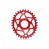 absoluteBLACK, Kettenblatt, OVAL, MTB, für Shimano, DIRECT MOUNT, kompatibel mit HG+ 12-fach Kette, RED - rot, 30 Zähne