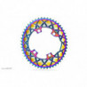 absoluteBLACK, Kettenblatt, OVAL, Road, für Shimano DA R9100 & ULT R8000, 2-fach 110/4, PVD RAINBOW, 50 Zähne