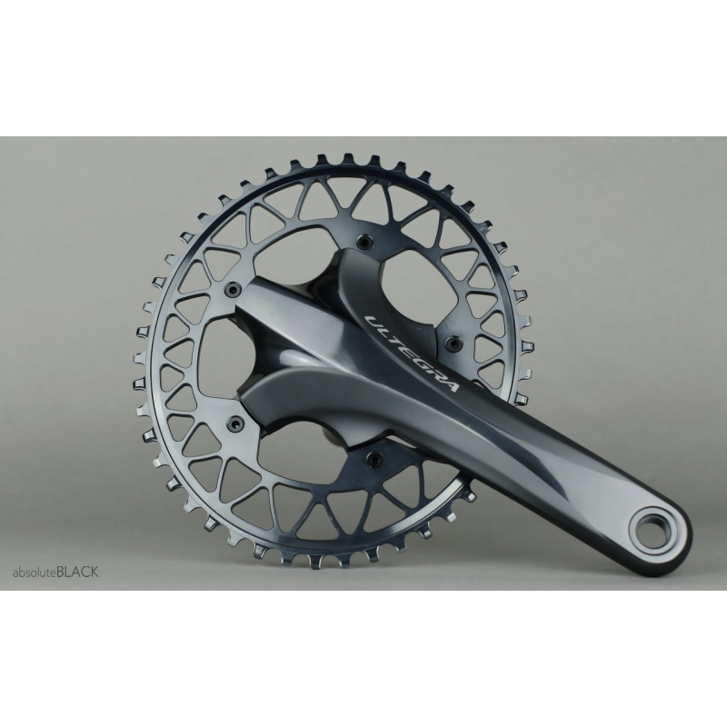 absoluteBLACK, Kettenblatt, OVAL, Gravel - Cyclocross, 1x 110/5, GREY - GRAU, 50 Zähne