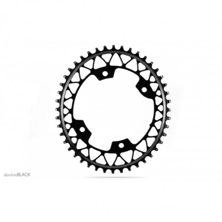 absoluteBLACK, Kettenblatt, OVAL, Gravel - Cyclocross, 1x 110/4, assymetrisch, BLACK - SCHWARZ, 48 Zähne