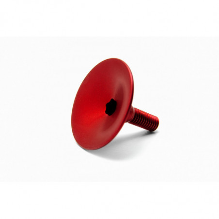 absoluteBLACK, Ahead-Kappe, TOP CAP, ALL-IN-ONE, Kappe und Schraube in einem Stück, RED - rot - RD