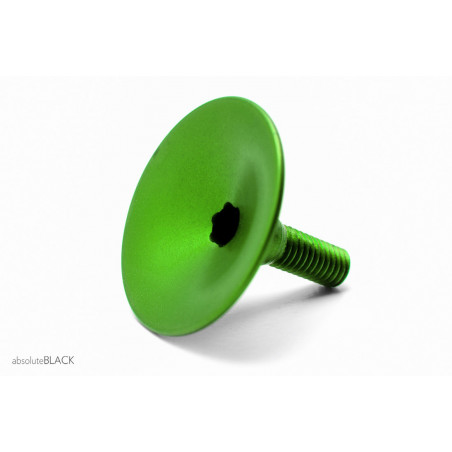 absoluteBLACK, Ahead-Kappe, TOP CAP, ALL-IN-ONE, Kappe und Schraube in einem Stück, GREEN - grün - GN