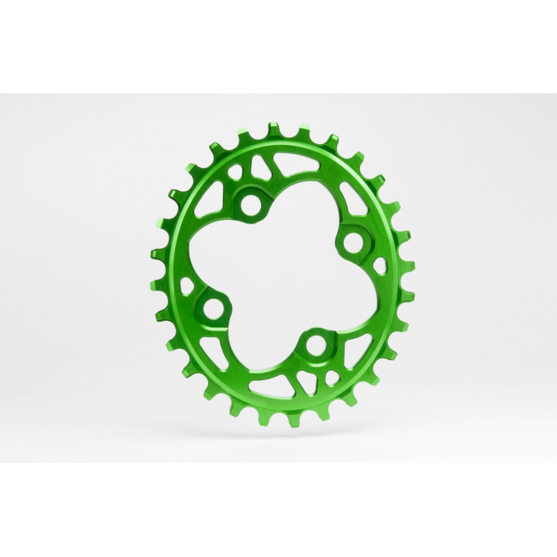 absoluteBLACK, Kettenblatt, OVAL, MTB, 64/4, GREEN, 26 Zähne
