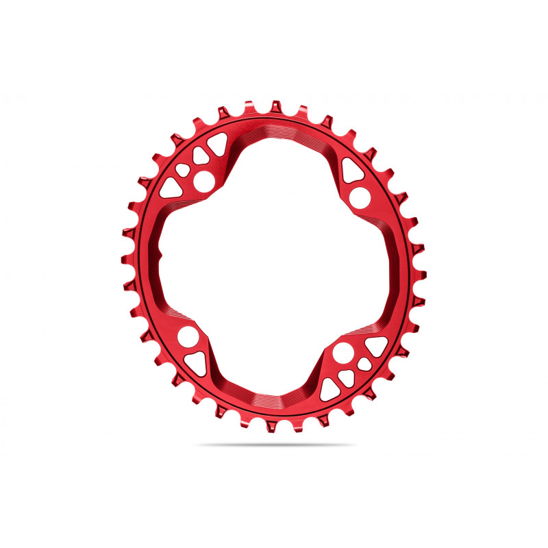 absoluteBLACK, Kettenblatt, OVAL, MTB, 104/4, RED - ROT, 36 Zähne