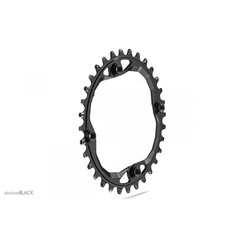 absoluteBLACK, Kettenblatt, OVAL, MTB, 1x 104/4, kompatibel mit SHIMANO HG+ 12fach Kette, BLACK only - nur SCHWARZ, 32 Zähne