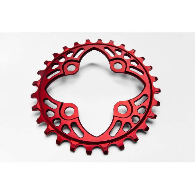 absoluteBLACK, Kettenblatt, RUND, MTB, 104/64, Spider, RED - ROT, 36 Zähne