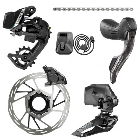 SRAM Force AXS E1 2x Groupset, Shifters, Kette, RD, FD, Rotors