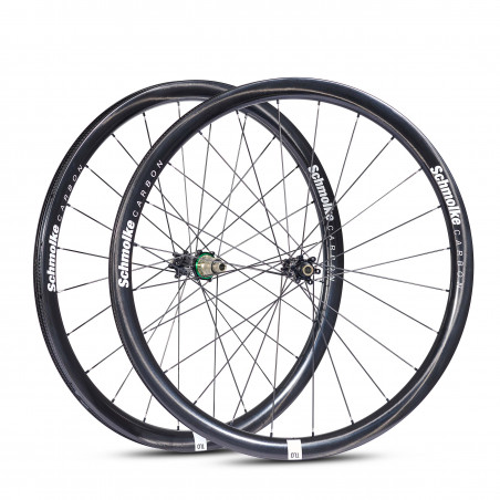 Schmolke Carbon TLO 37 TLR Disc, CenterLock, Extralite SPD 3+ Ceramic, Laufradsatz, Black Edition