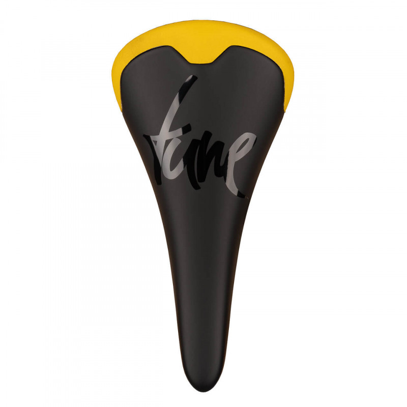 Tune, Sattel, Komm-Vor PLUS, Karbonsattel, Kunstleder, nur ROAD, Farbe: Gelb - yellow - jaune