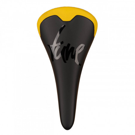 Tune, Sattel, Komm-Vor PLUS, Karbonsattel, Kunstleder, nur ROAD, Farbe: Gelb - yellow - jaune