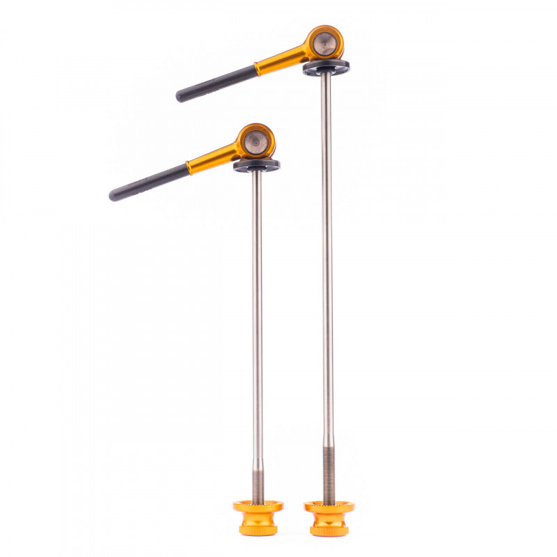 Tune DC130, Rennradschnellspanner SET, QR5 x 100/130, Titanachse, Orange - orange