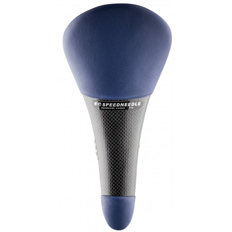Tune, Sattel, Speedneedle, Karbonsattel, Echt-Leder, Blau - blue - bleu