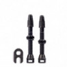 TUNE tubeless Ventil/Valve, 1 Paar (2 Stück), Länge 44mm, Sclaverand, Aluminium, black