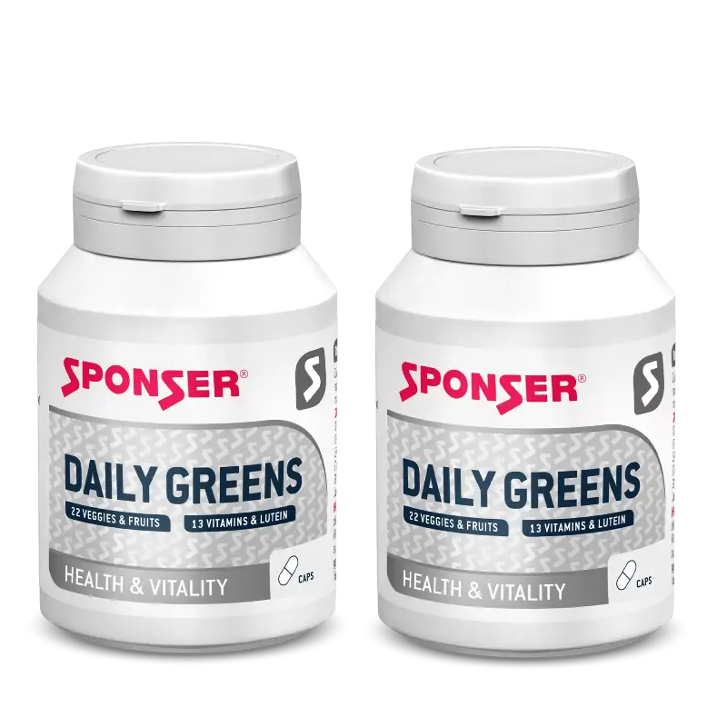 Sponser Daily Greens - Dose (90 Kapseln) - Glutenfrei Laktosefrei ohne Süssstoffe Vegan