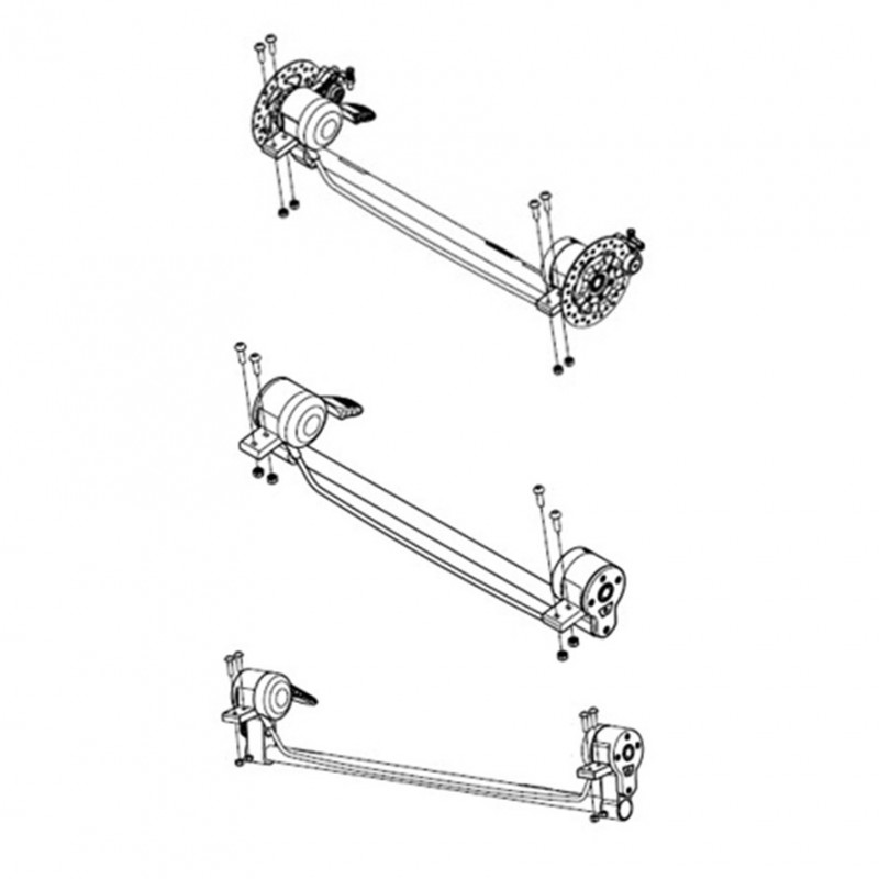 Thule Achsset komplett (Axle Assembly), SPORT single