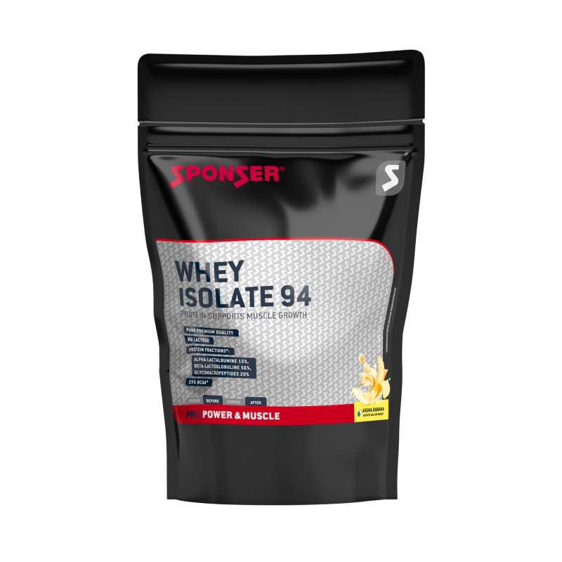 Sponser Whey Isolate 94 - Glutenfrei Laktosefrei Whey Proteine Proteinpulver