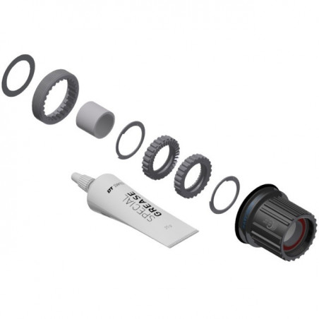 DT Swiss Leerlaufkörper Umbausatz Shimano Microspline Stahl, 3-Pawl zu Ratchet LN 36T, ohne Endanschlag 12-Fach