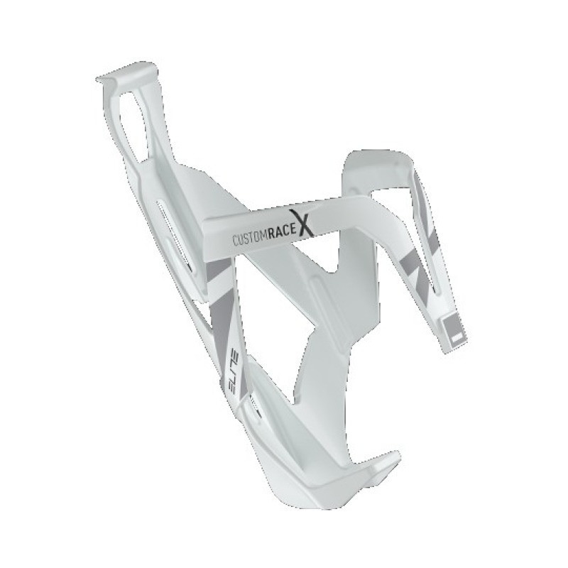 Elite Bidonhalter Custom Race X, Glasfasser, Weiss glanz