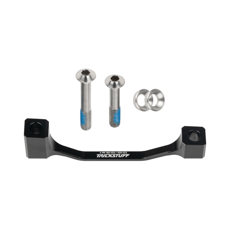 Trickstuff Postmount Adapter 180/203 - 200/223, Schwarz inkl. Titanschrauben