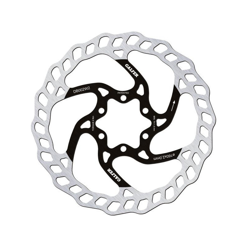 Galfer Wave DB002W2 6 Loch 160mm x 2.0mm Bremsscheibe