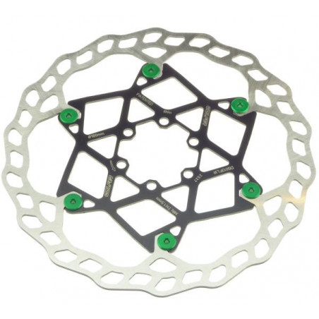 Galfer Floating Wave DB013FLWG 6 Loch 180mm x 2.0mm green Bremsscheibe