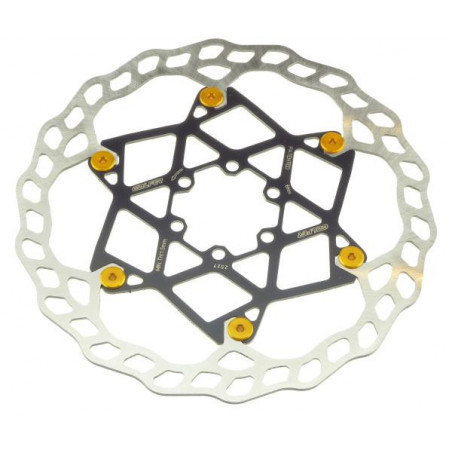 Galfer Floating Wave DB014FLWY 6 Loch 203mm x 2.0mm gold Bremsscheibe