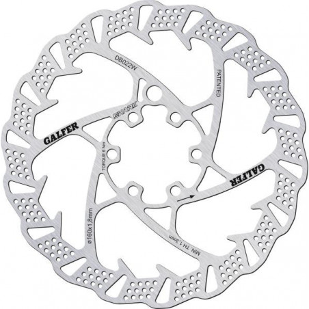 Galfer Shark DB022W 6 Loch 160mm x 1.8mm Bremsscheibe