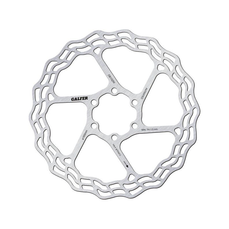 Galfer Road Wave DB102W 6 Loch 160mm x 1.8mm Bremsscheibe