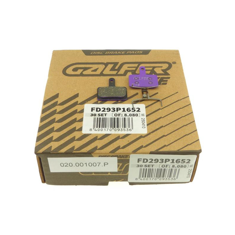 Galfer E-Bike FD293 Shimano Deore/Tektro Auriga/Draco/Orion Bremsbeläge Werkstattverpackung 30 Paar