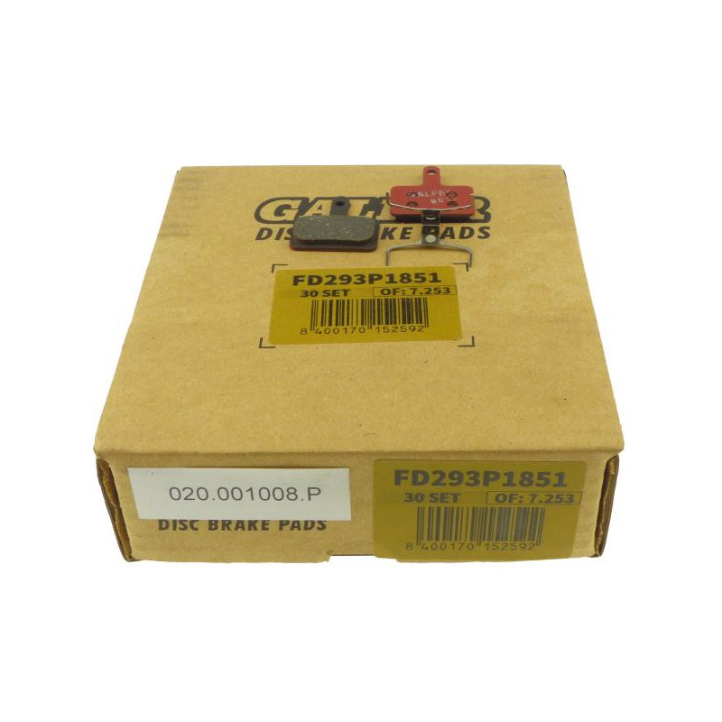 Galfer Advanced FD293 Shimano Deore/Tektro Auriga/Draco/Orion Bremsbeläge Werkstattverpackung 30 Paar