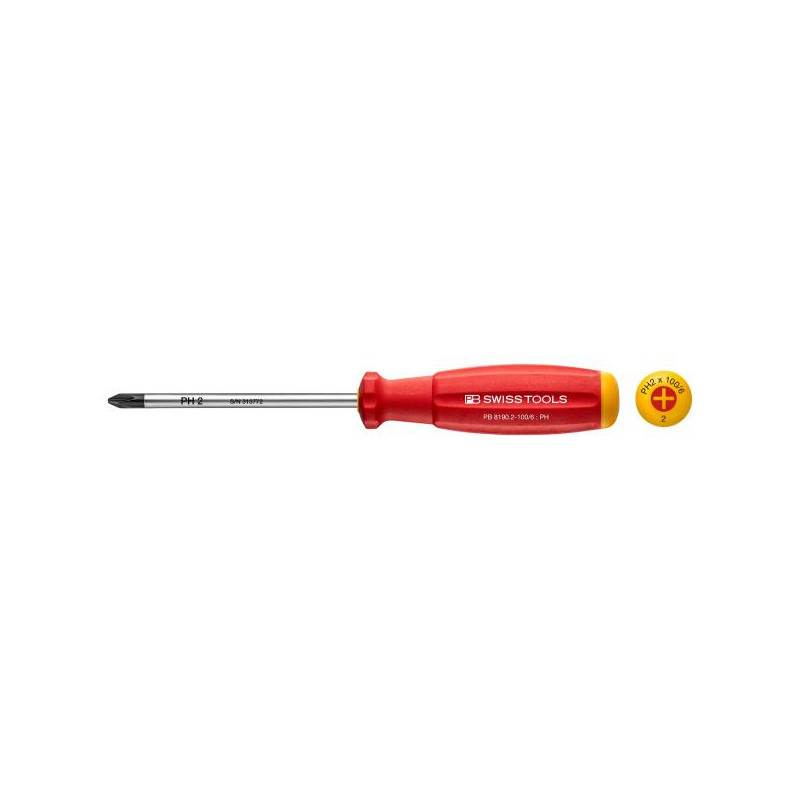 PB Swiss Tools PB 8190 SwissGrip Grösse 2 Phillips Schraubenzieher