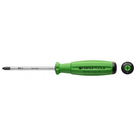 PB Swiss Tools PB 8190 RB SwissGrip Grösse 1 Phillips Schraubenzieher