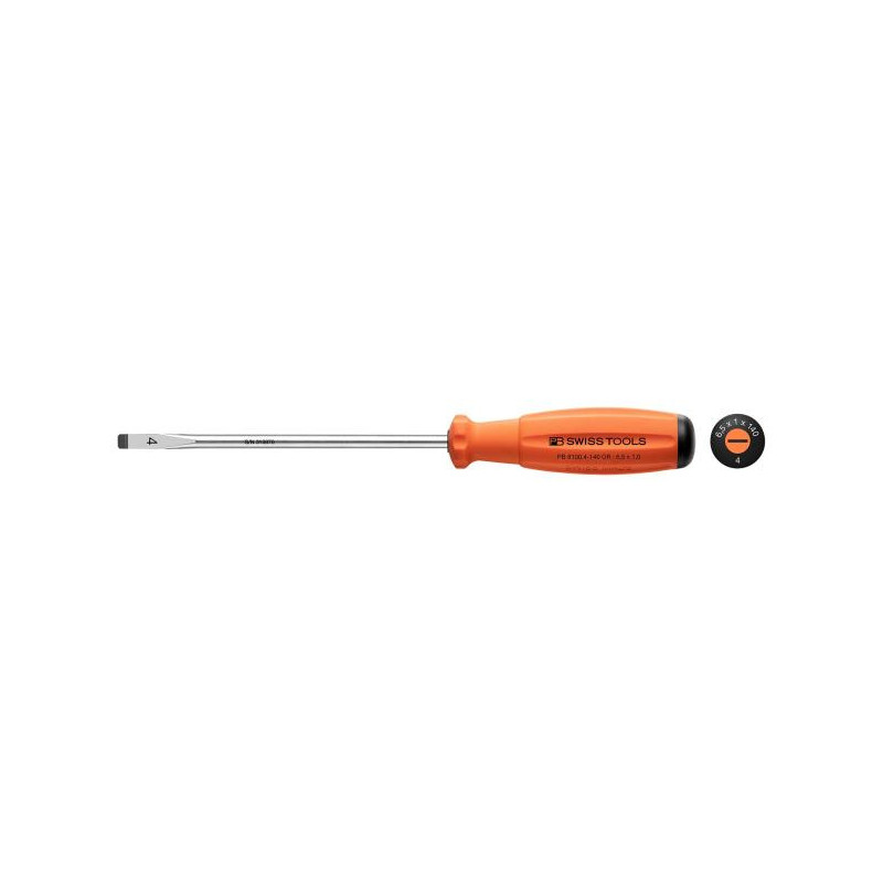 PB Swiss Tools PB 8100 RB SwissGrip Grösse 4 Schlitz Schraubenzieher