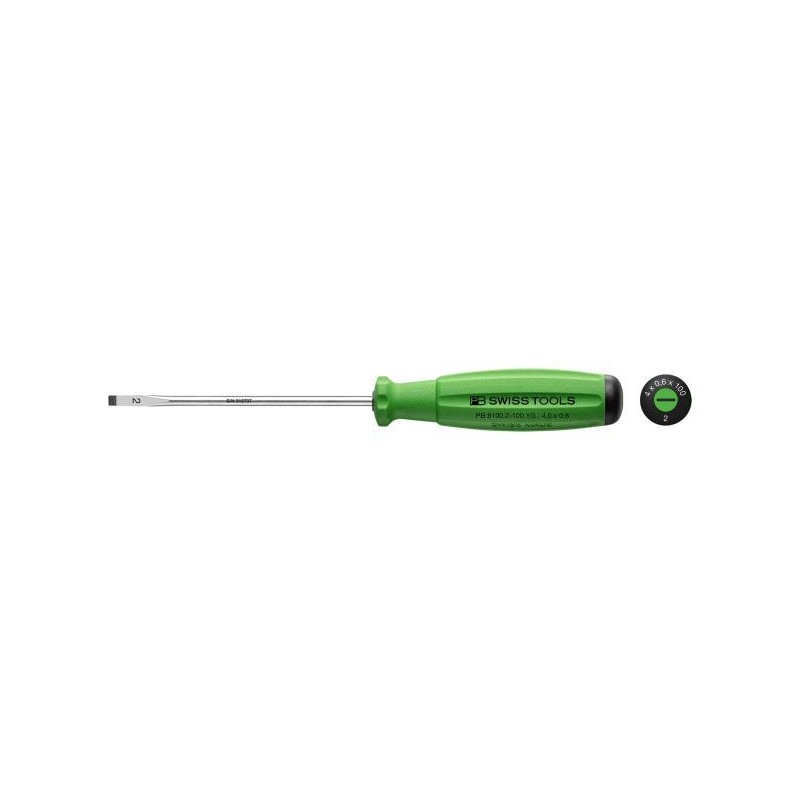 PB Swiss Tools PB 8100 RB SwissGrip Grösse 2 Schlitz Schraubenzieher
