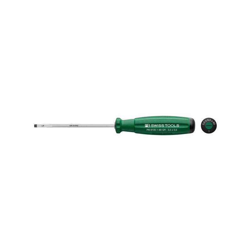 PB Swiss Tools PB 8100 RB SwissGrip Grösse 1 Schlitz Schraubenzieher