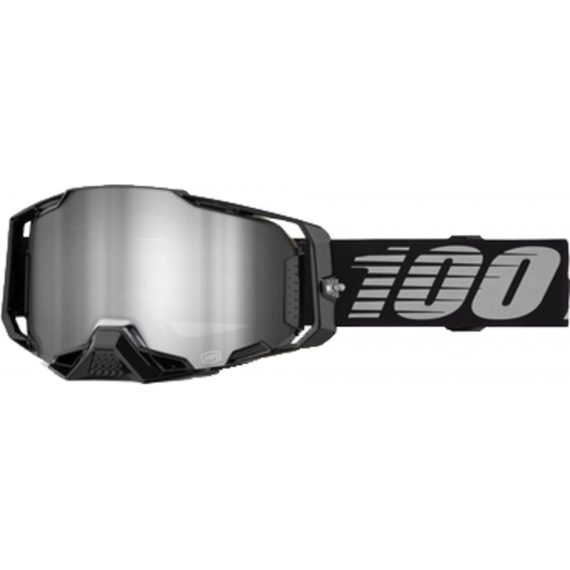100percent Armega Goggle Black - Mirror Silver Lens