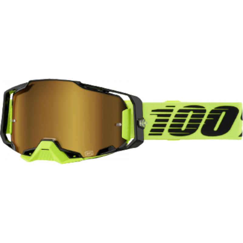 100percent Armega Goggle Neon Yellow - Mirror Gold Lens
