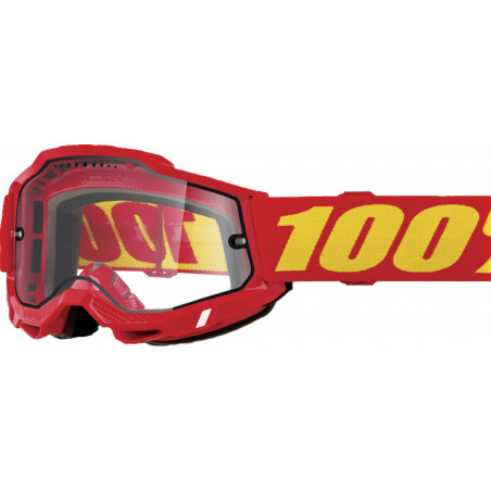 100percent Goggle Accuri 2 Enduro MTB Red - Clear Lens