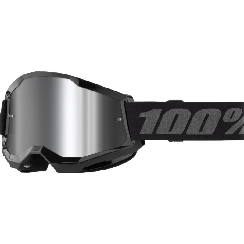100percent Goggle Strata 2 Black - Mirror Silver Lens