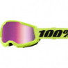 100percent Goggle Strata 2 Neon Yellow - Mirror Pink Lens