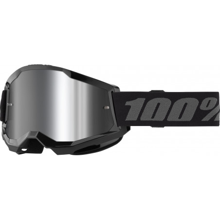 100percent Goggle Strata 2 Junior Black - Mirror Silver Lens