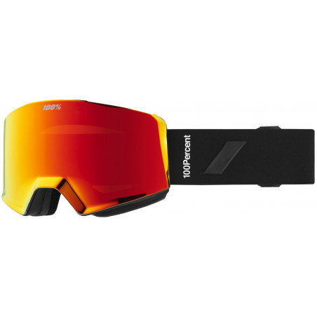 100percent NORG HiPER Goggle Black/Red - Mirror Red Lens