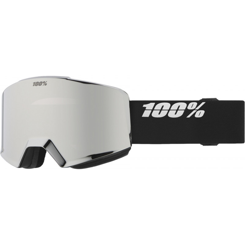 100percent NORG HiPER Goggle Black/Silver - Mirror Silver Lens