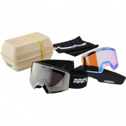 100percent NORG HiPER Goggle Black/Silver - Mirror Silver Lens