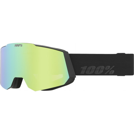 100percent SNOWCRAFT HiPER Goggle Black/Green - Mirror Green Lens